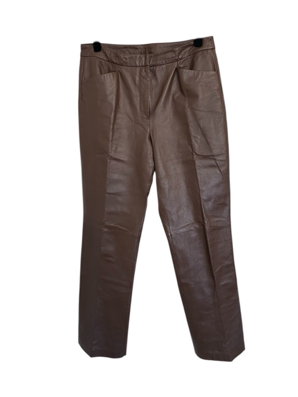 Vintage 90s Y2K Chadwick’s Brown Leather Pants Women’s 10 Straight Leg High Rise